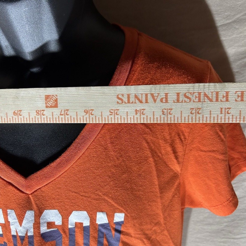 NCAA Clemson Tigers Colosseum Women's V-Neck T-Shirt Size Large Orange - Picture 6 of 8
